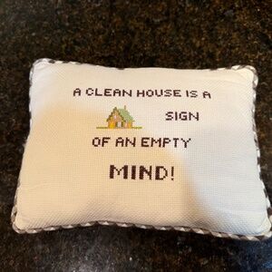 Handmade Cross Stitch Decorative Pillow